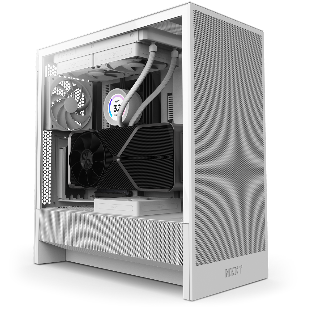 VỎ CASE MÁY TÍNH NZXT H5 FLOW (V2) ALL WHITE (MÀU TRẮNG/ ATX/ MID TOWER/ CC-H52FW-01)