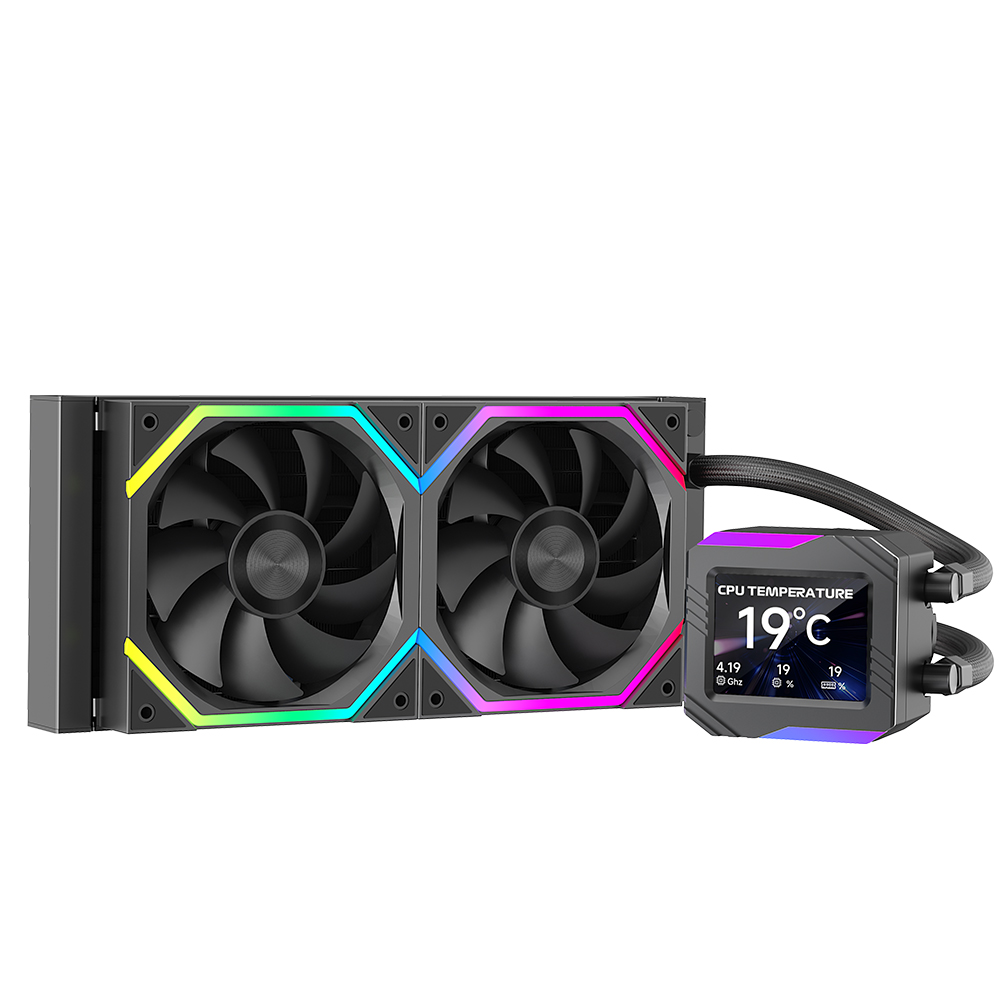 Tản Nhiệt Nước AIO JUNGLE LEOPARD ASTROSHEL V2G 240 BLACK ARGB (MÀU ĐEN/ MÀN HIỂN THỊ LCD)