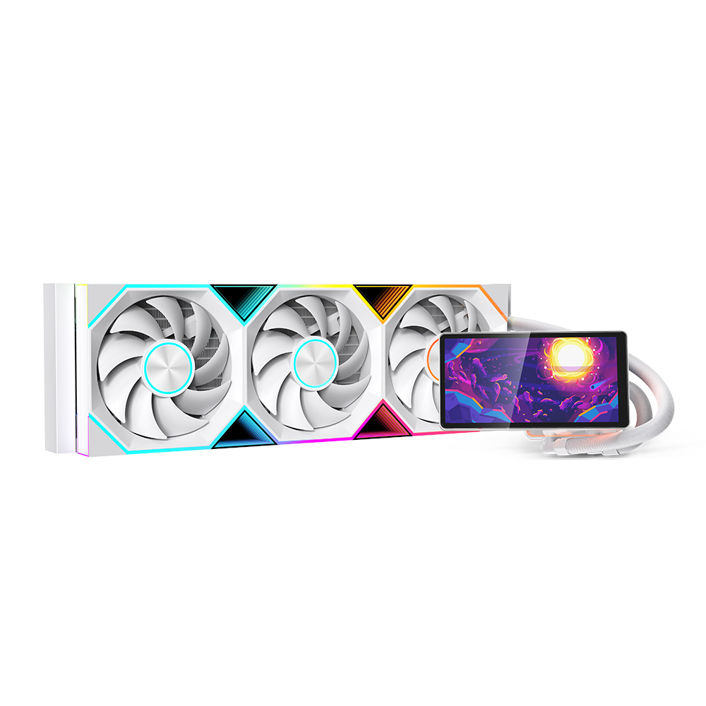 Tản Nhiệt Nước AIO JUNGLE LEOPARD PROFLOW 360P WHITE ARGB (MÀU TRẮNG/ MÀN HIỂN THỊ LCD)