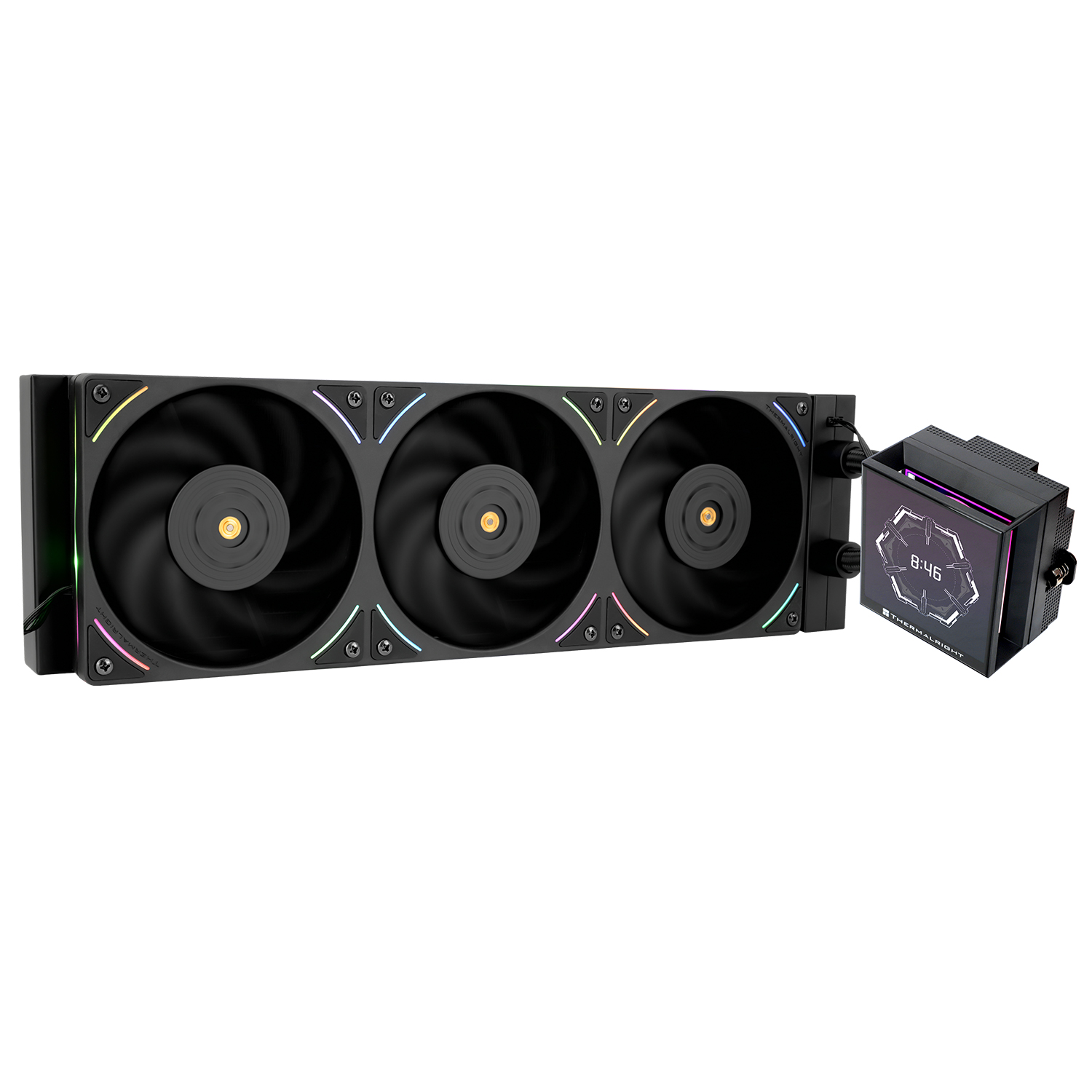 TẢN NHIỆT NƯỚC THERMALRIGHT HYPER VISION 360 UB ARGB BLACK (MÀU ĐEN/ MÀN HIỂN THỊ LCD)