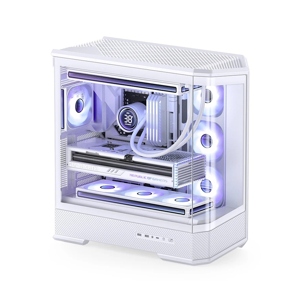 Vỏ Case JONSBO D400 WHITE (ATX/ MÀU TRẮNG)