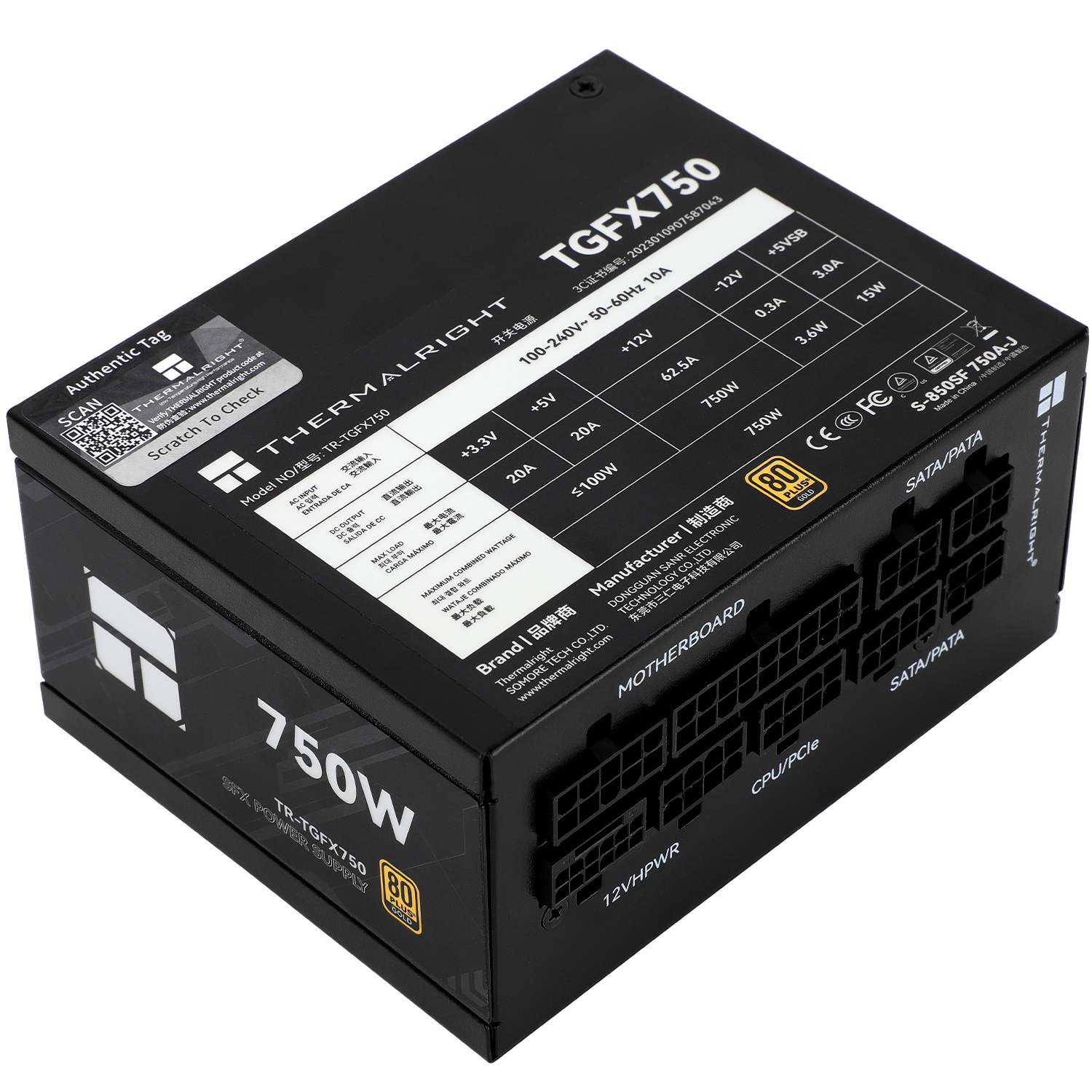 NGUỒN THERMALRIGHT TR-TGFX 750 (SFX/ MÀU ĐEN/ FULL MODULAR/ 750W)