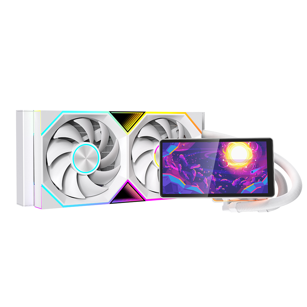 Tản Nhiệt Nước AIO JUNGLE LEOPARD PROFLOW 240P WHITE ARGB (MÀU TRẮNG/ MÀN HIỂN THỊ LCD)