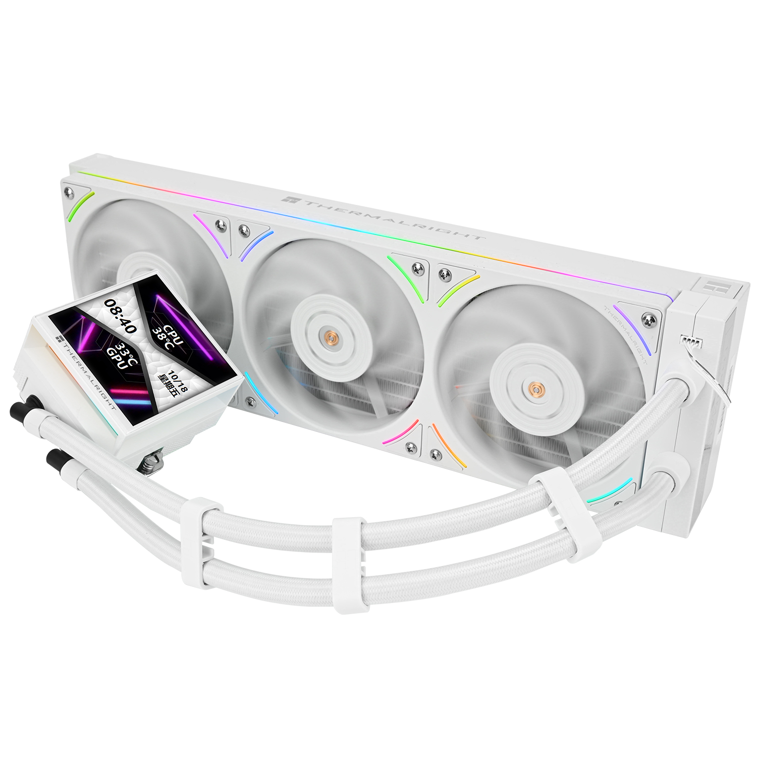 TẢN NHIỆT NƯỚC THERMALRIGHT HYPER VISION 360 UB ARGB WHITE (MÀU TRẮNG/ MÀN HIỂN THỊ LCD)