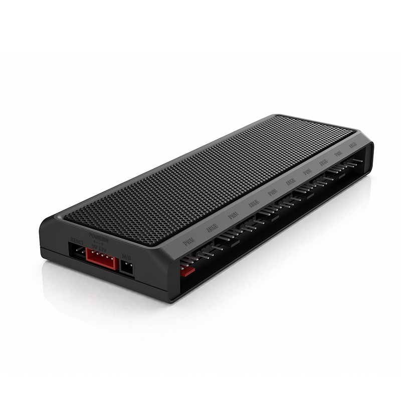 BỘ HUB ĐIỀU KHIỂN QUẠT JUNGLE LEOPARD L10 BLACK (10 CỔNG KẾT NỐI PWM VÀ 5V ARGB/ NGUỒN SATA)