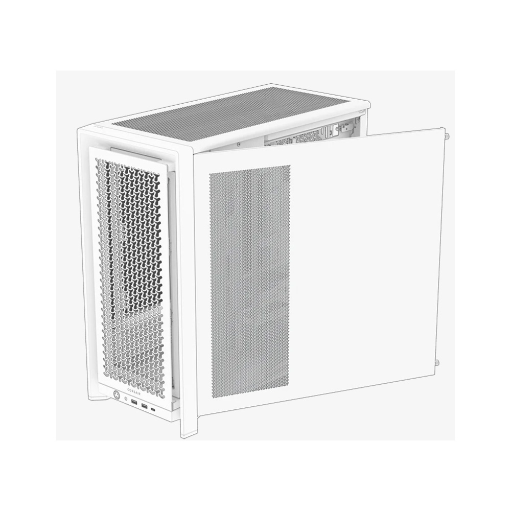 VỎ CASE CORSAIR FRAME 4000D WHITE (MÀU TRẮNG/ MID TOWER/ ATX/ USB-C)