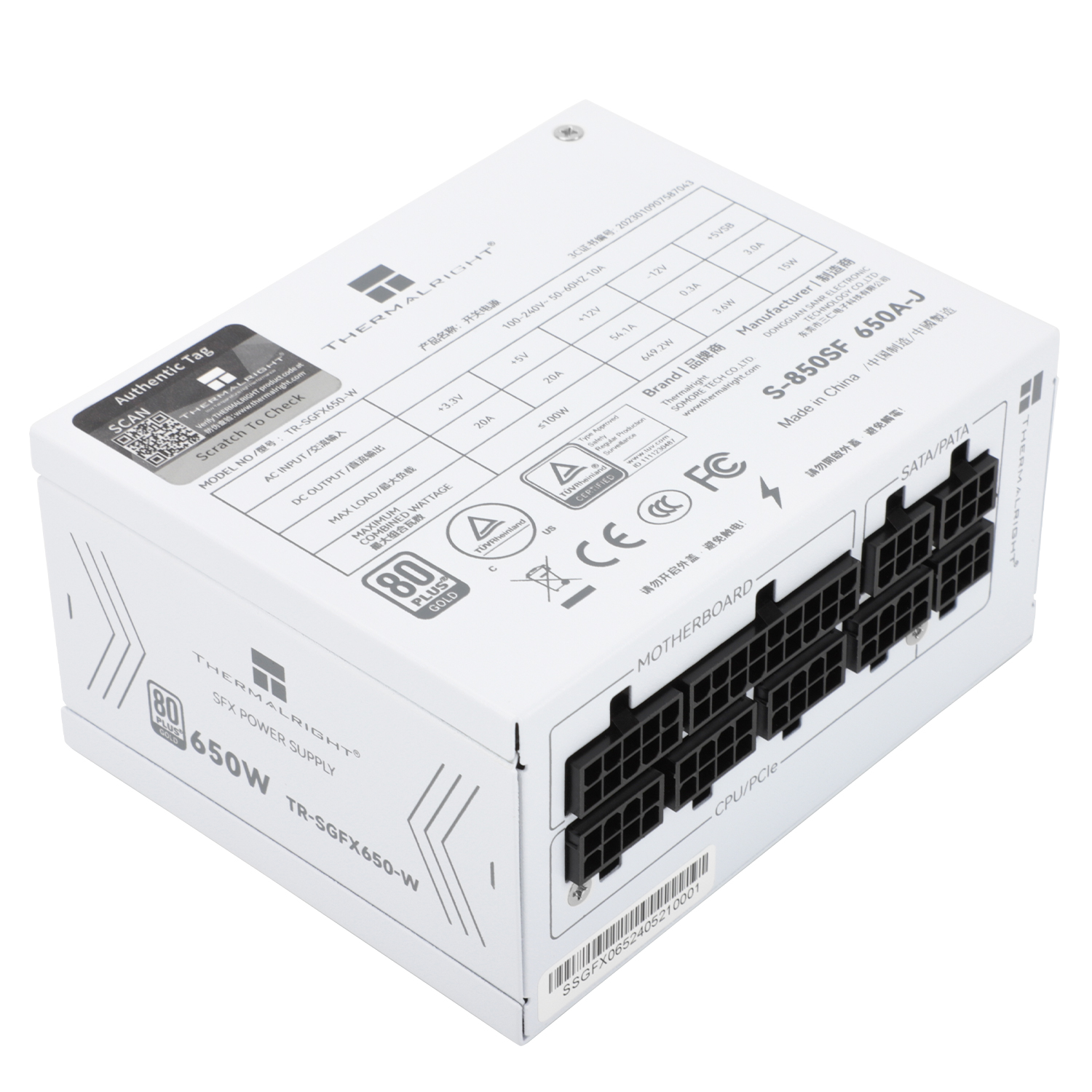 NGUỒN THERMALRIGHT TR-SGFX650-W (MÀU TRẮNG/ CHUẨN SFX/ FULL MODULAR/ 650W)