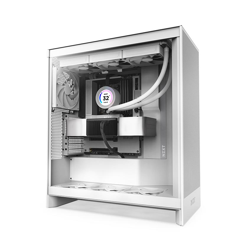 VỎ CASE MÁY TÍNH NZXT H7 FLOW (V2) ALL WHITE (MÀU TRẮNG/ ATX/ MID TOWER/ CM-H72FW-01)