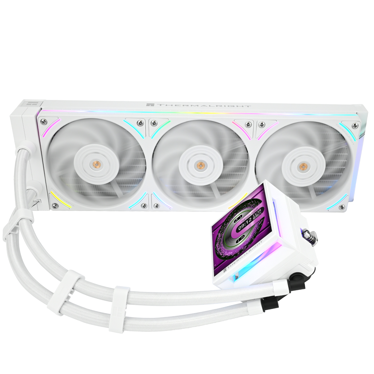 TẢN NHIỆT NƯỚC THERMALRIGHT HYPER VISION 360 UB ARGB WHITE (MÀU TRẮNG/ MÀN HIỂN THỊ LCD)
