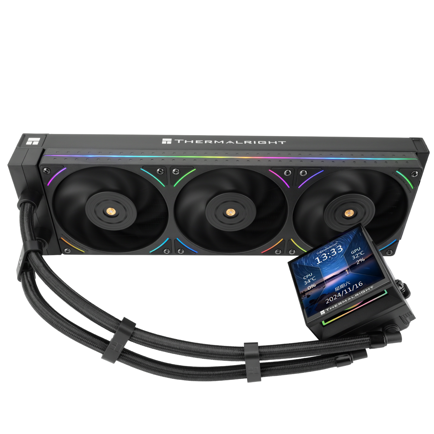 TẢN NHIỆT NƯỚC THERMALRIGHT HYPER VISION 360 UB ARGB BLACK (MÀU ĐEN/ MÀN HIỂN THỊ LCD)