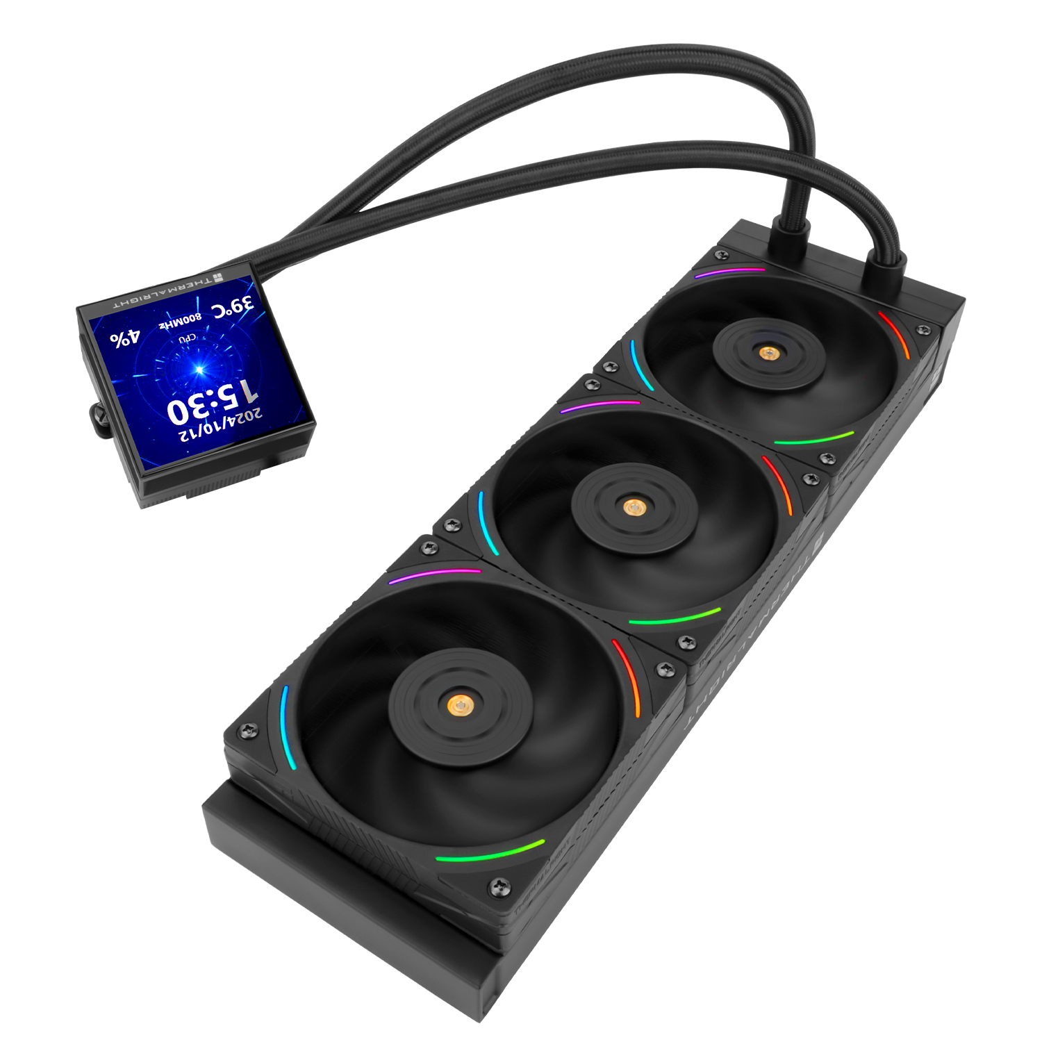 TẢN NHIỆT NƯỚC THERMALRIGHT HYPER VISION 360 ARGB BLACK (MÀU ĐEN/ MÀN HIỂN THỊ LCD)