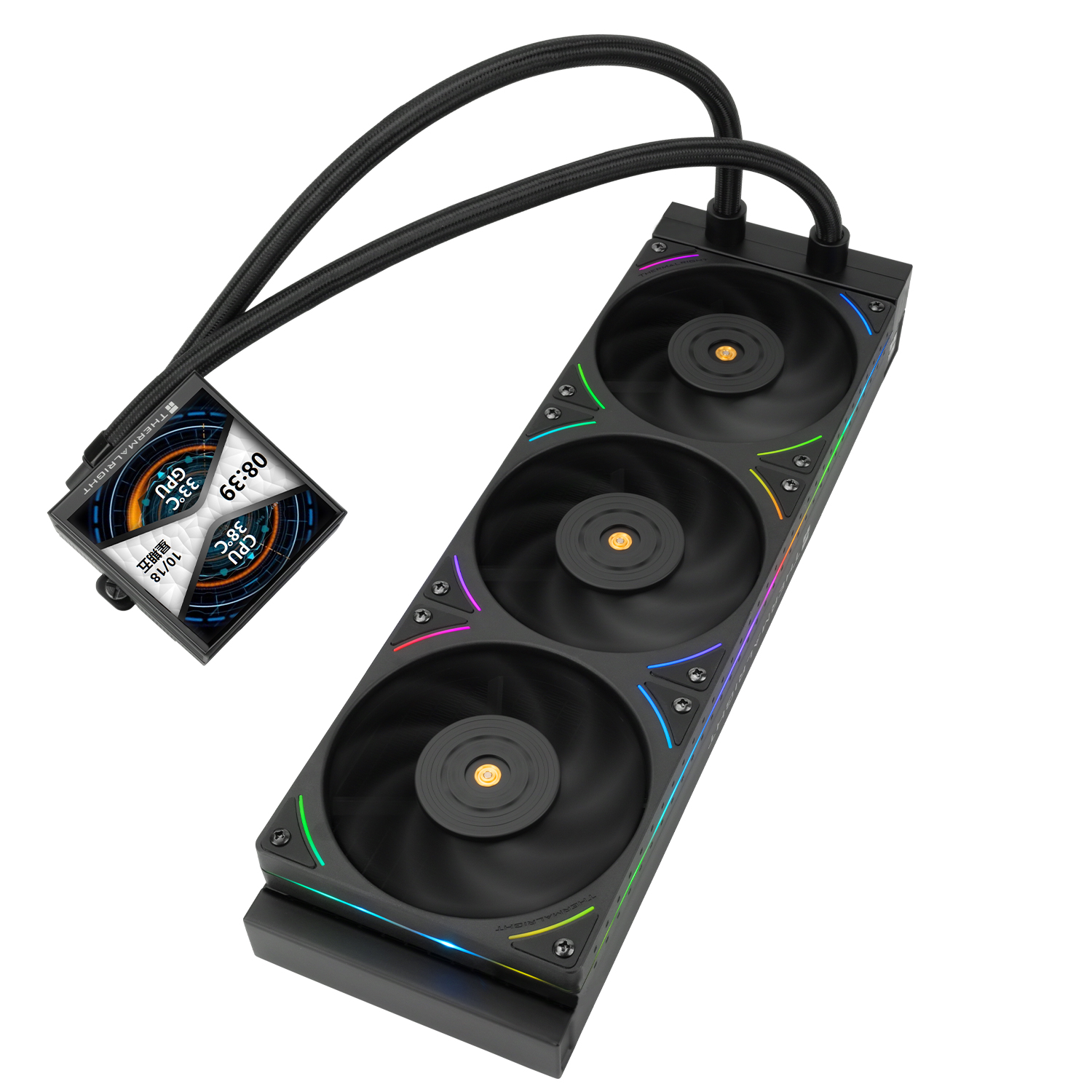 TẢN NHIỆT NƯỚC THERMALRIGHT HYPER VISION 360 UB ARGB BLACK (MÀU ĐEN/ MÀN HIỂN THỊ LCD)