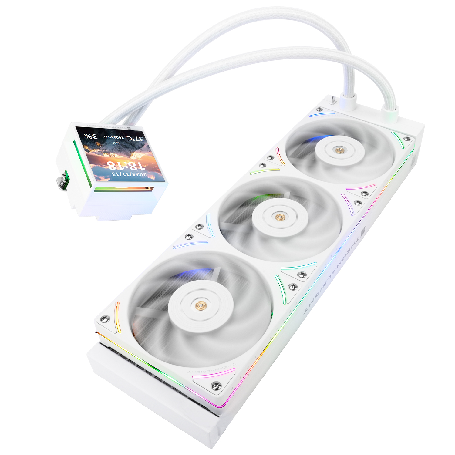 TẢN NHIỆT NƯỚC THERMALRIGHT HYPER VISION 360 UB ARGB WHITE (MÀU TRẮNG/ MÀN HIỂN THỊ LCD)