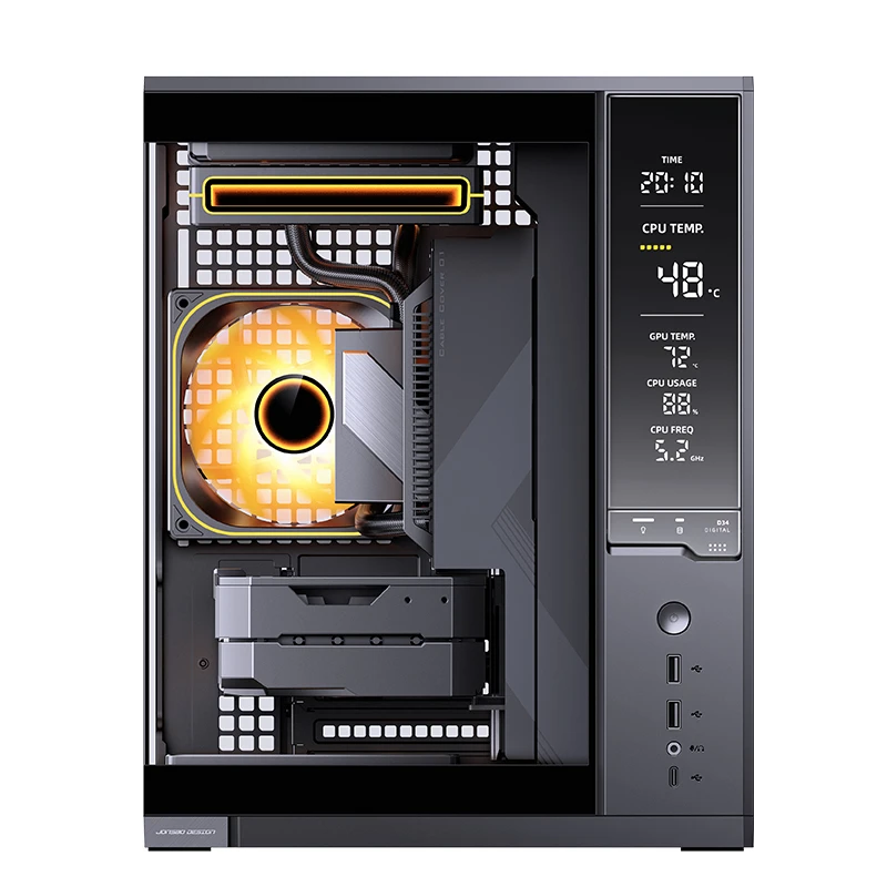 VỎ CASE JONSBO D34 BLACK (MÀU ĐEN/ M-ATX/ HỖ TRỢ TẢN AIO 280MM)