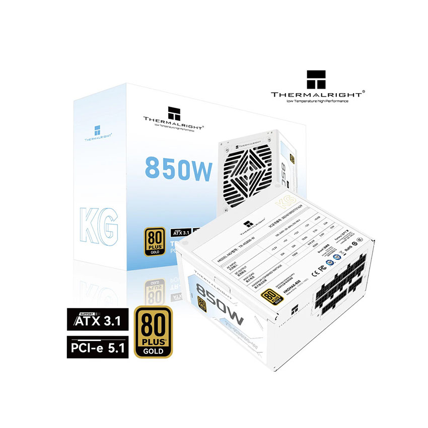 NGUỒN THERMALRIGHT TR-KG850-W (80 PLUS GOLD/ ATX/ MÀU TRẮNG/ FULL MODULAR/850W)