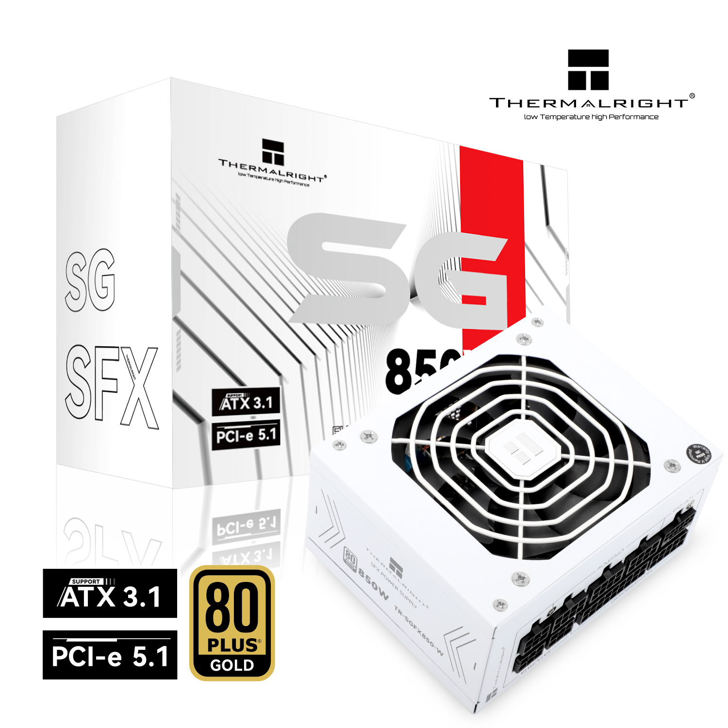 NGUỒN THERMALRIGHT TR-SGFX850-W (MÀU TRẮNG/ CHUẨN SFX/ FULL MODULAR/ 850W)