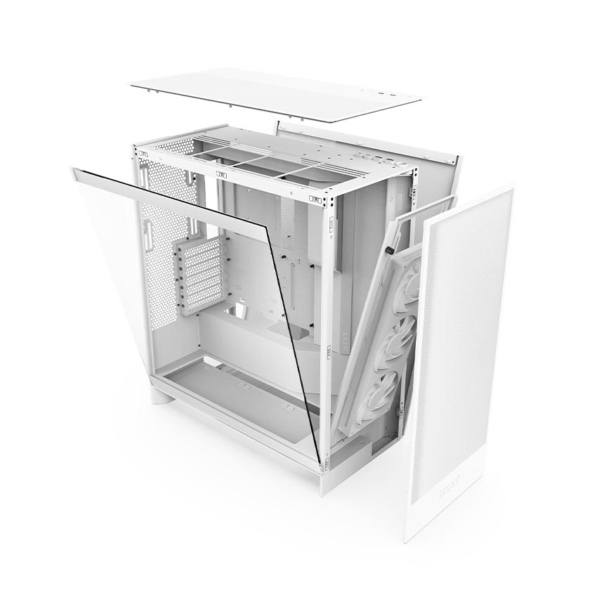VỎ CASE MÁY TÍNH NZXT H7 FLOW (V2) ALL WHITE (MÀU TRẮNG/ ATX/ MID TOWER/ CM-H72FW-01)