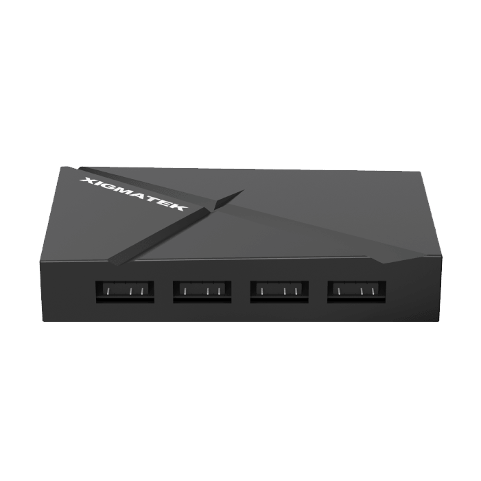 BỘ HUB ĐIỀU KHIỂN FAN XIGMATEK SYNC ARGB & PWM CONTROL BOX KÈM REMOTE (6 Cổng, Nguồn SATA)