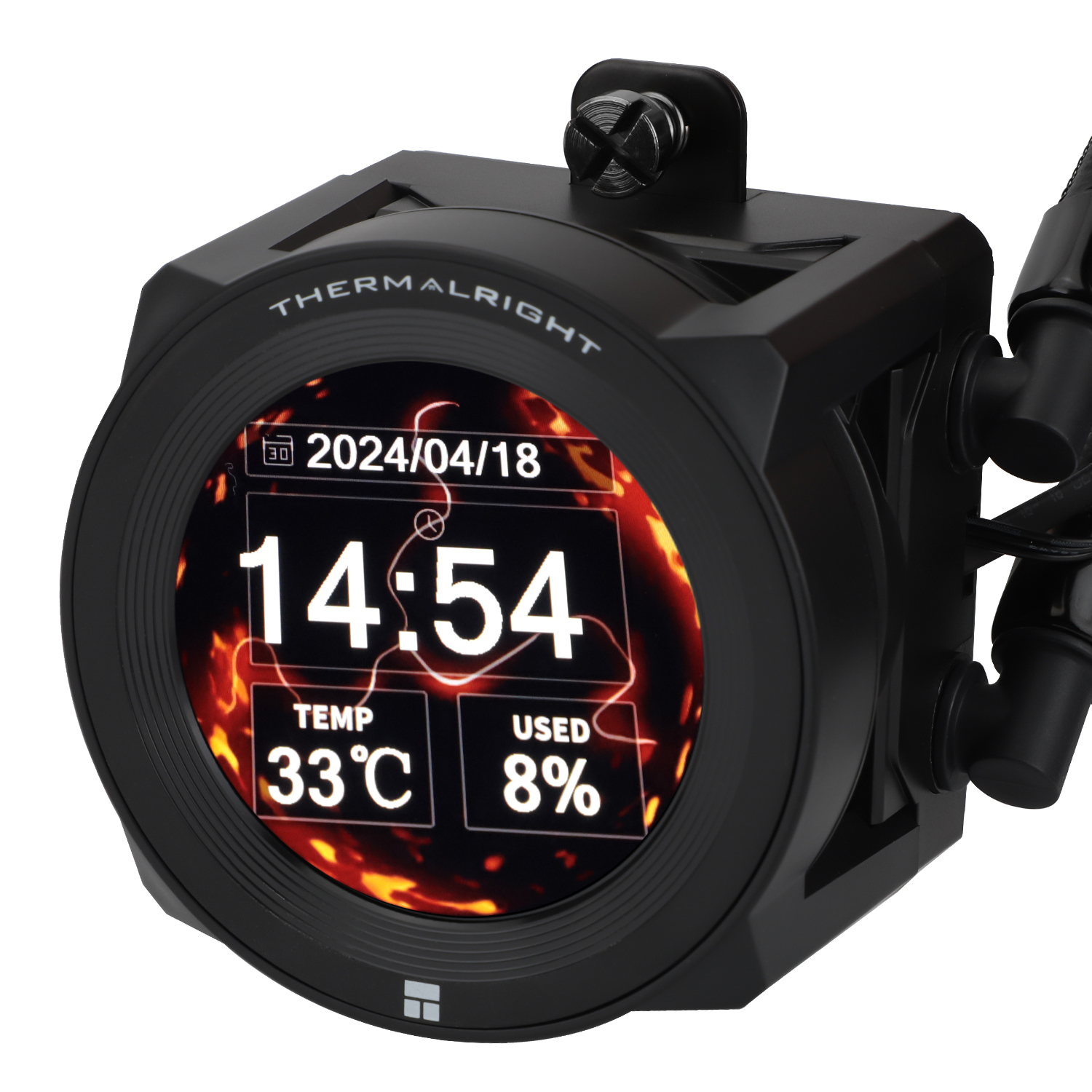 TẢN NHIỆT NƯỚC AIO THERMALRIGHT CORE VISION 360 BLACK ARGB (MÀU ĐEN/ MÀN HÌNH HIỂN THỊ LCD)