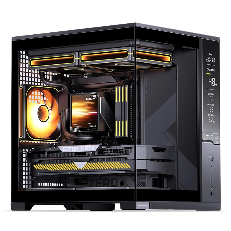 VỎ CASE JONSBO D34 BLACK (MÀU ĐEN/ M-ATX/ HỖ TRỢ TẢN AIO 280MM)