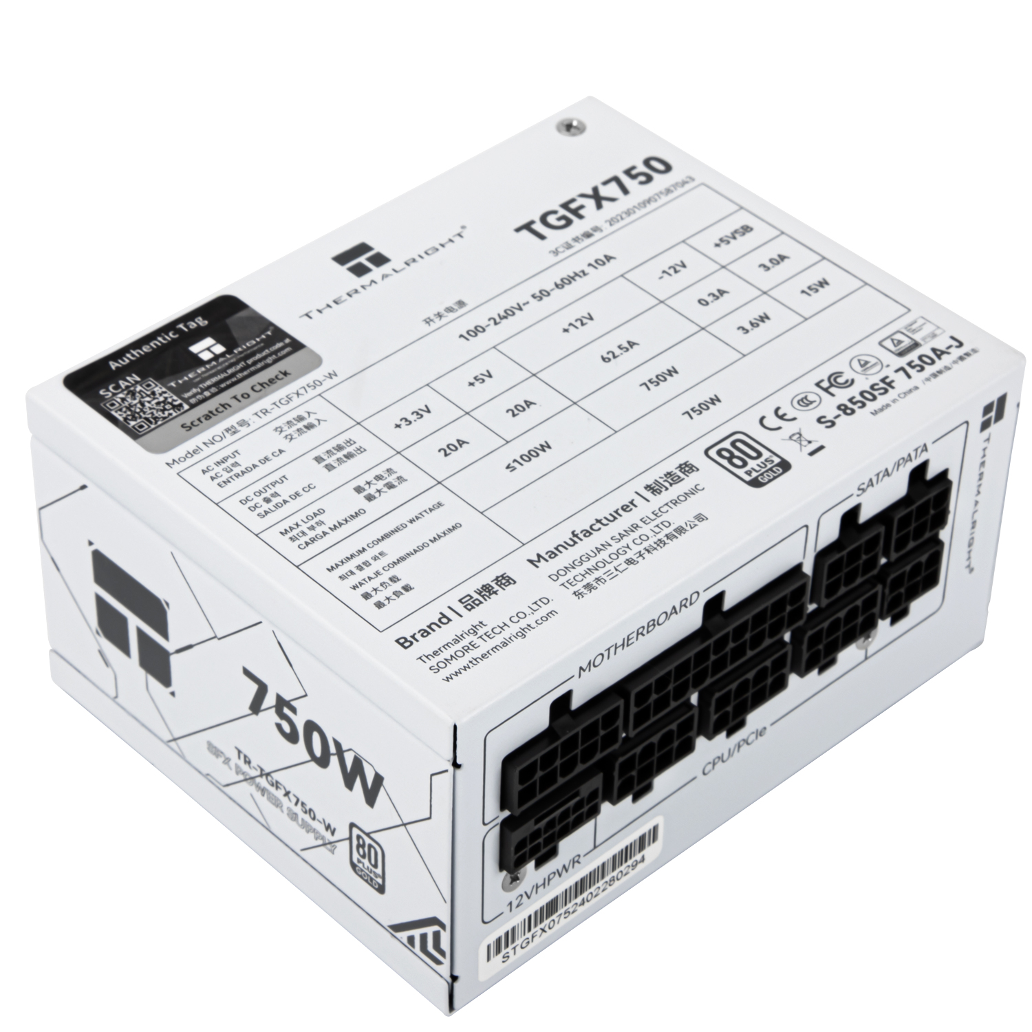 NGUỒN THERMALRIGHT TR-TGFX 750-W (SFX/ MÀU TRẮNG/ FULL MODULAR/ 750W)