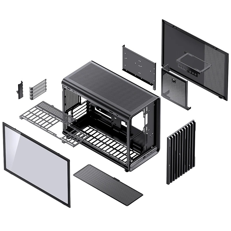 VỎ CASE JONSBO D33 BLACK (MÀU ĐEN/ M-ATX/ HỖ TRỢ TẢN AIO 360MM)