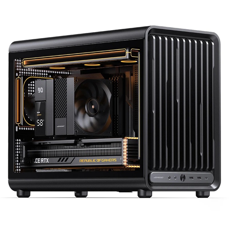 VỎ CASE JONSBO D33 BLACK (MÀU ĐEN/ M-ATX/ HỖ TRỢ TẢN AIO 360MM)