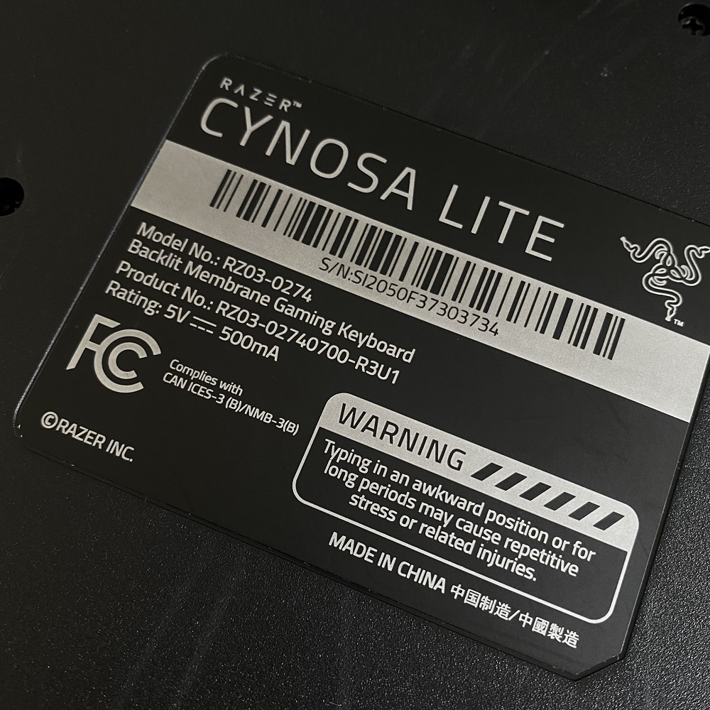 Bàn phím Gaming Giả cơ Razer Cynosa Lite, bàn phím có dây hàng chính hãng BH 6 tháng