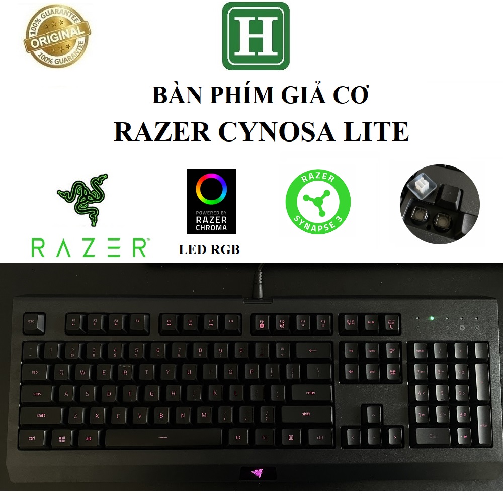 Bàn phím Gaming Giả cơ Razer Cynosa Lite, bàn phím có dây hàng chính hãng BH 6 tháng