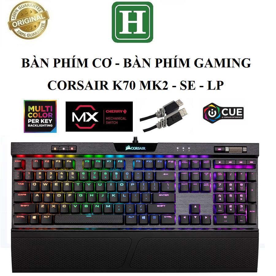 Bàn phím cơ Corsair, Bàn phím Gaming Corsair K70, K70 SE, K70 LP hàng chính hãng BH 6 tháng