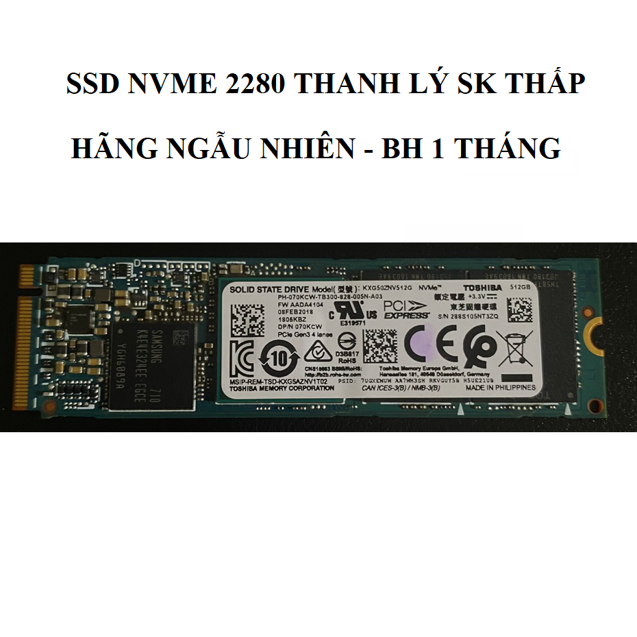 Ổ CỨNG SSD M2 128GB, 256GB, 512GB thanh lý, M2 SATA, M2 NVME sk thấp, BH 1 tháng