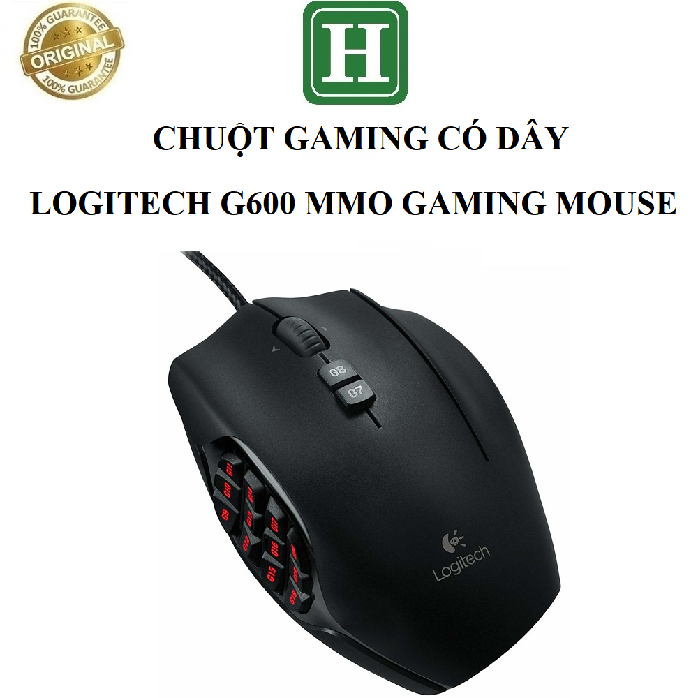 Chuột gaming Logitech G600, hàng chính hãng - BH 6 tháng