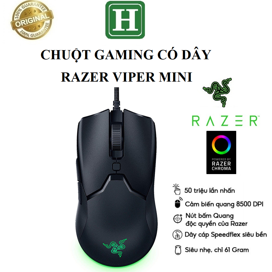 Chuột Gaming có dây Razer Vipper Mini - hàng chính hãng BH 6 tháng