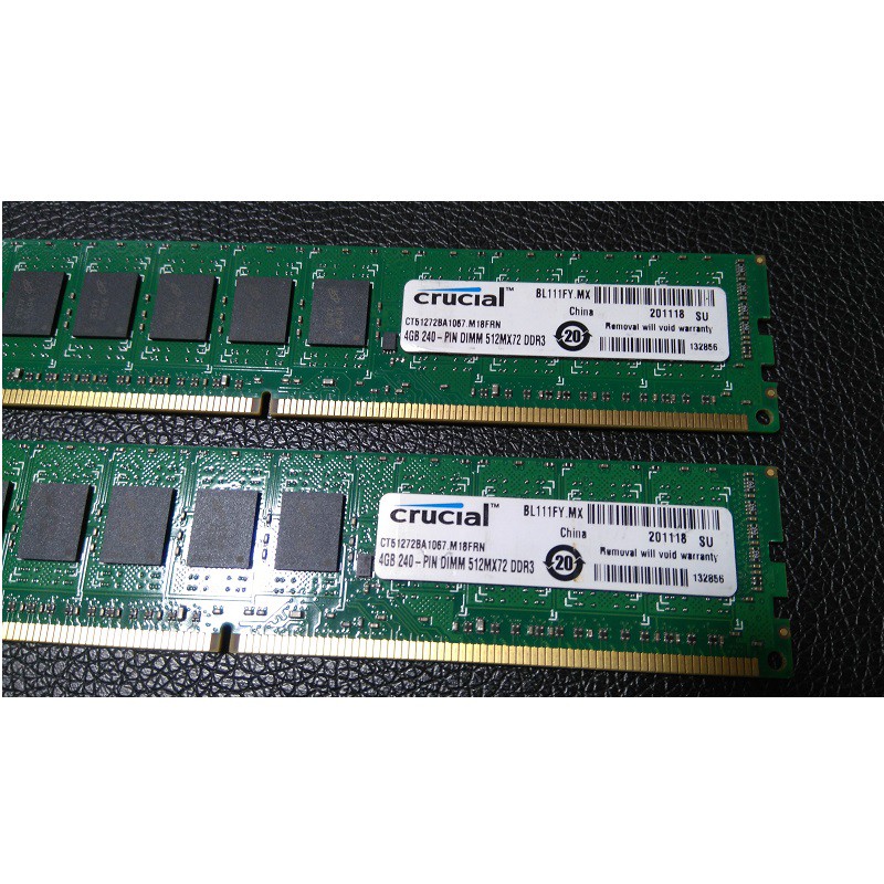 Ram ECC UDIMM/ECC Unbuffered 4GB DDR3 (PC3) bus 1066