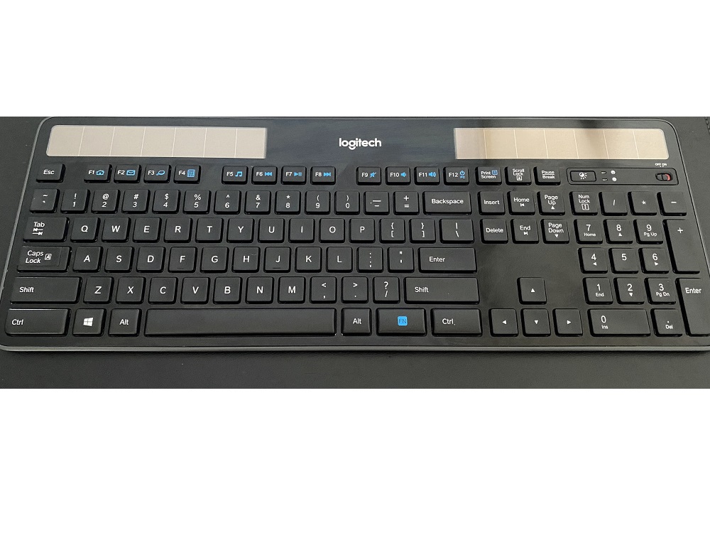 Bàn phím Logitech năng lượng mặt trời, Logitech Wireless Solar Keyboard K750, hàng chính hãng bảo hành 6 tháng