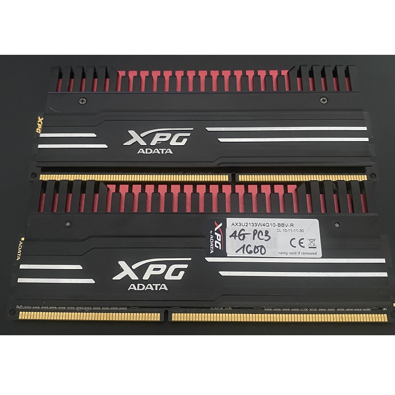 RAM TẢN NHIỆT 4GB DDR3 1600 ram hiệu XPG ADATA, hàng chính hãng, bảo hành 36 tháng
