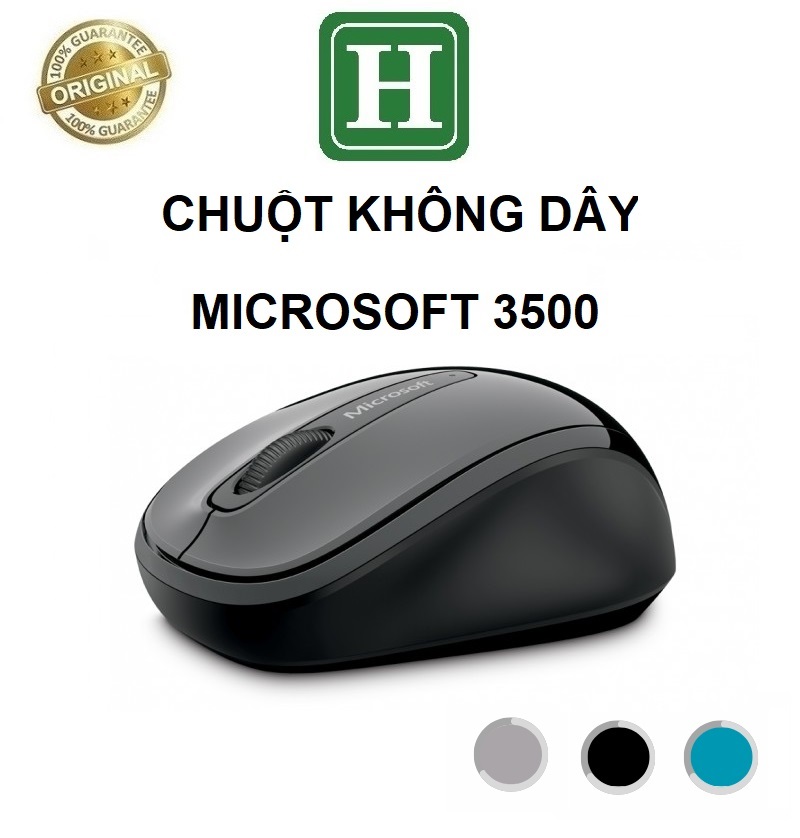 Chuột Không dây Microsoft 3500, Microsoft Wireless Mobile Mouse 3500, hàng chính hãng, BH 12 tháng