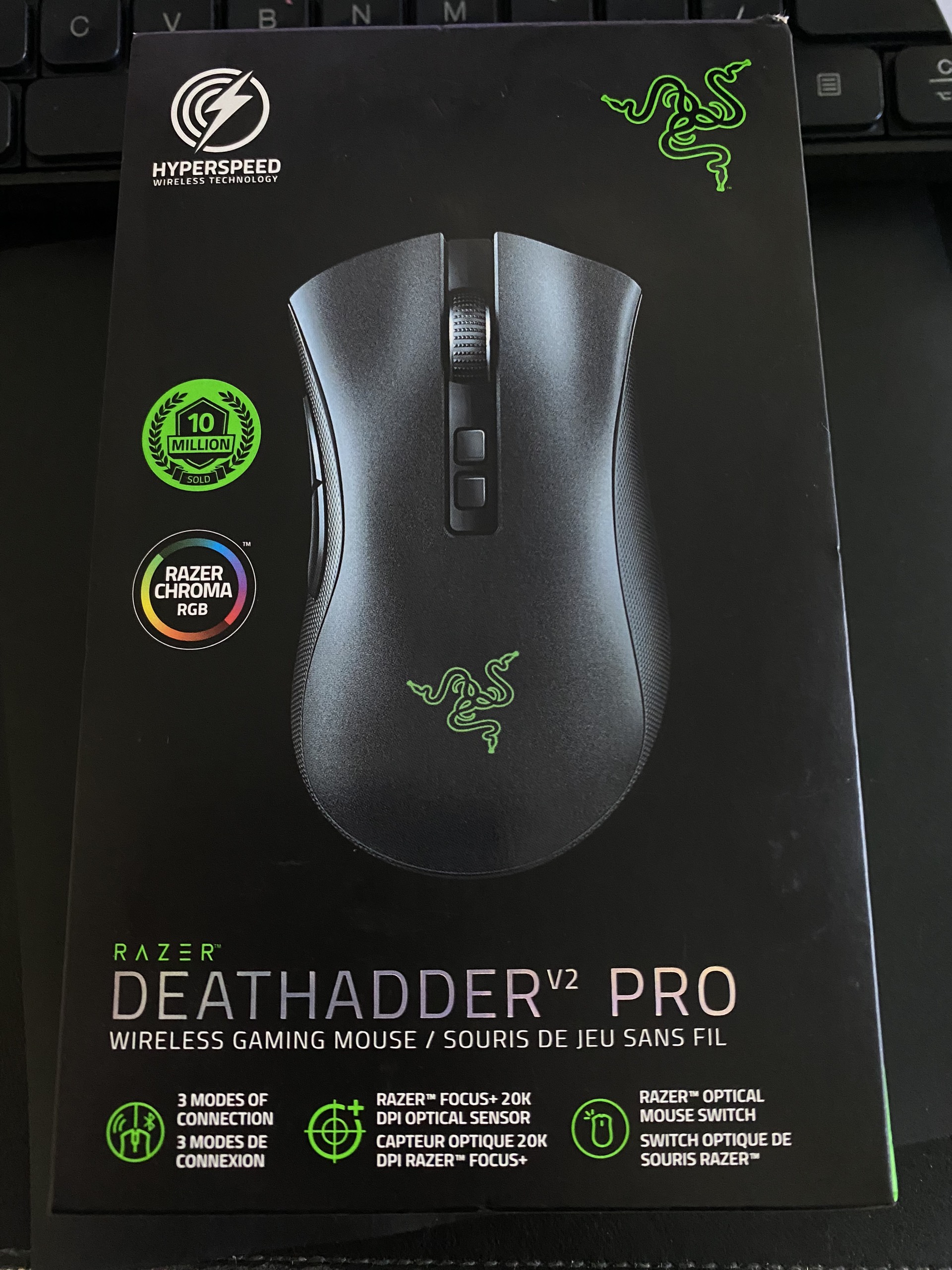 Chuột Gaming không dây - RAZER DEATHADDER V2 PRO hàng chính hãng bảo hành 6 tháng