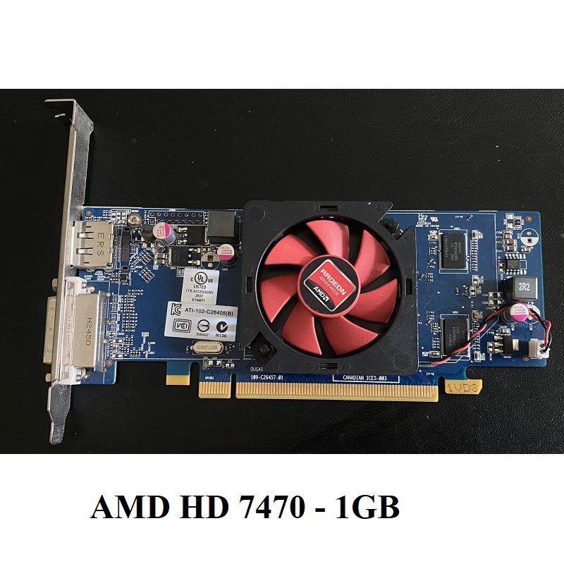 Card đồ họa AMD Radeon HD 5450, 6670,  7470, 8490 - hàng zin tháo máy, BH 6 tháng