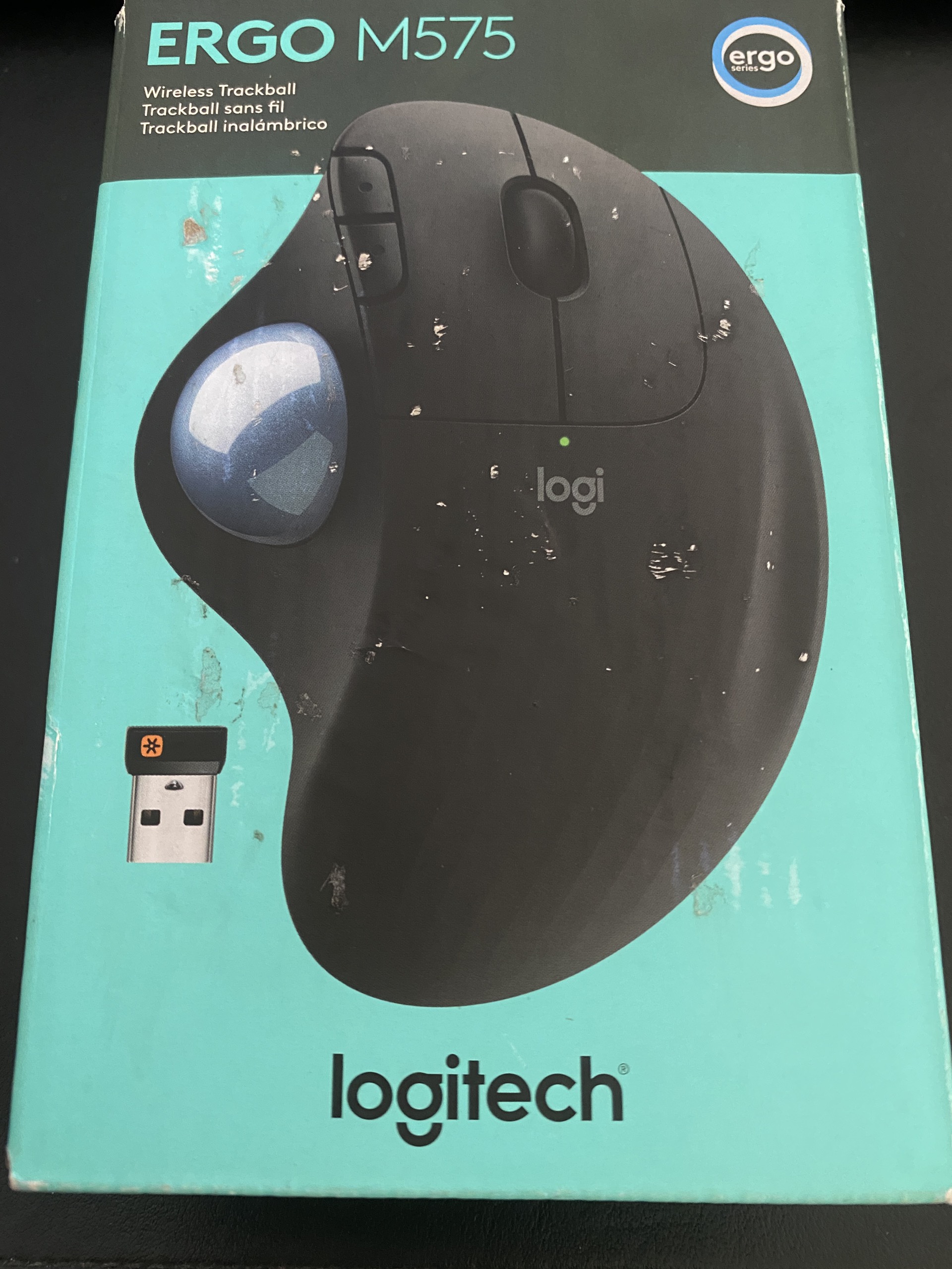 Chuột Bi xoay Công Thái Học Logitech, Ergo M575, Logitech MX ERGO Plus Wireless Laser Trackball Mouse, BH 12 tháng