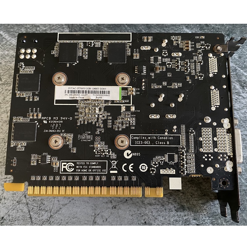 Card màn hình Gaming ZOTAC GTX 650 2GB GDDR5 128bit, hàng zin tháo máy BH 6 tháng