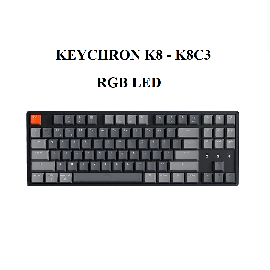 Bàn Phím Cơ không dây KEYCHRON - Keychron Aluminum Frame RGB Hotswap, hàng zin like new, BH 6 tháng