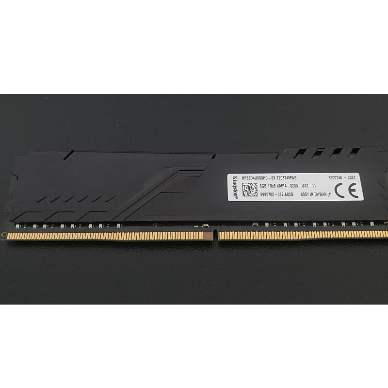 Ram PC Tản Nhiệt 8GB DDR4 bus 2400, 2666, 3200 KINGSTON FURY HYPER X, ram Gaming có led, Bảo hành 36 tháng