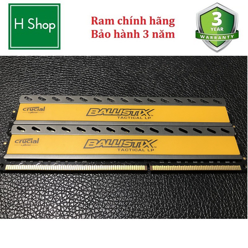 RAM TẢN NHIỆT CRUCIAL BALLISTIX tactical (vàng) 4GB DDR3 BUS 133