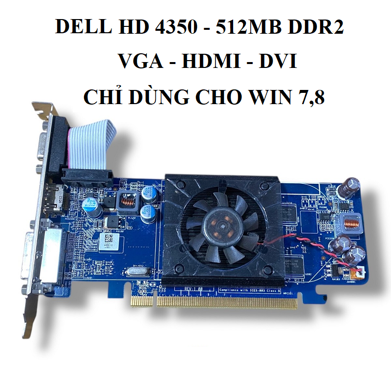 [Win 7,8]  Card màn hình MSI HD4350 DDR3 512Mb - 1GB - hàng tháo máy BH 3 tháng