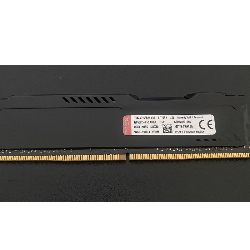 Ram PC Tản Nhiệt 8GB DDR4 bus 2400, 2666, 3200 KINGSTON FURY HYPER X, ram Gaming có led, Bảo hành 36 tháng