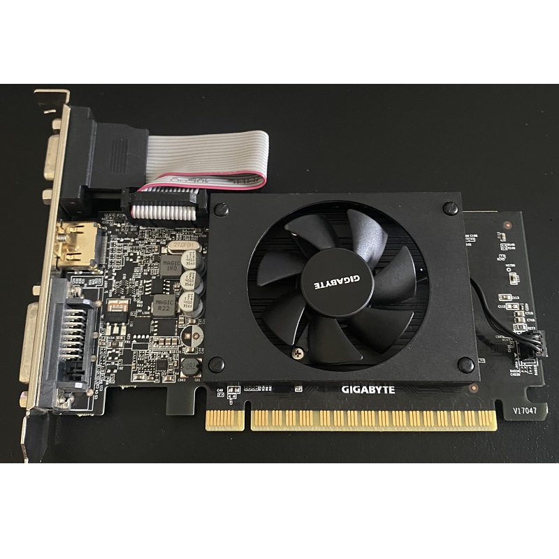 CARD MÀN HÌNH Gigabyte GeForce GT 710 2GB DDR3 64bit, hàng zin tháo máy BH 6 tháng