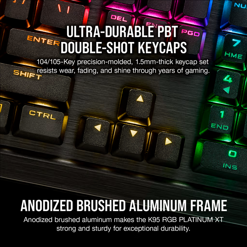 Bàn phím cơ, Bàn phím gaming CORSAIR K95 RGB PLATINUM XT, hàng chính hãng BH 6 tháng