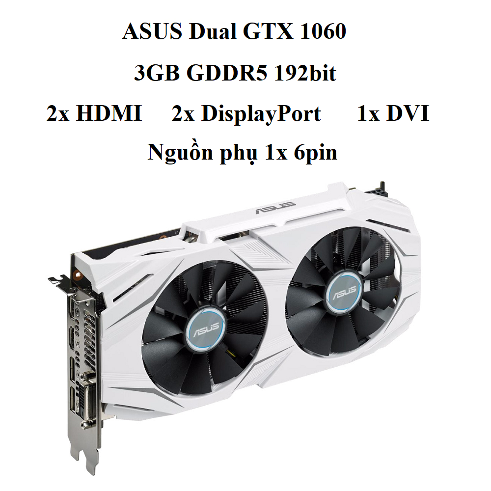 CARD ASUS Dual GTX 1060 3GB D5