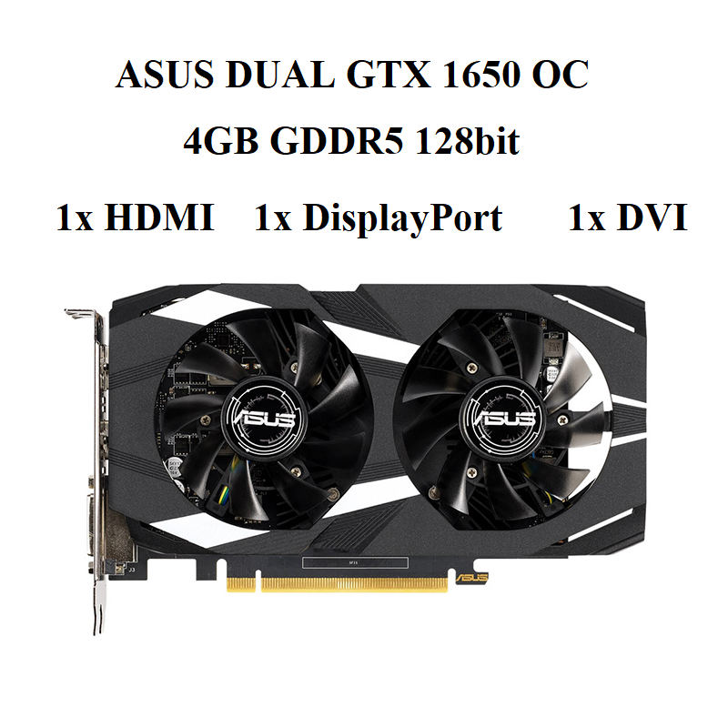card ASUS GTX 1650 OC 2FAN 4g d5